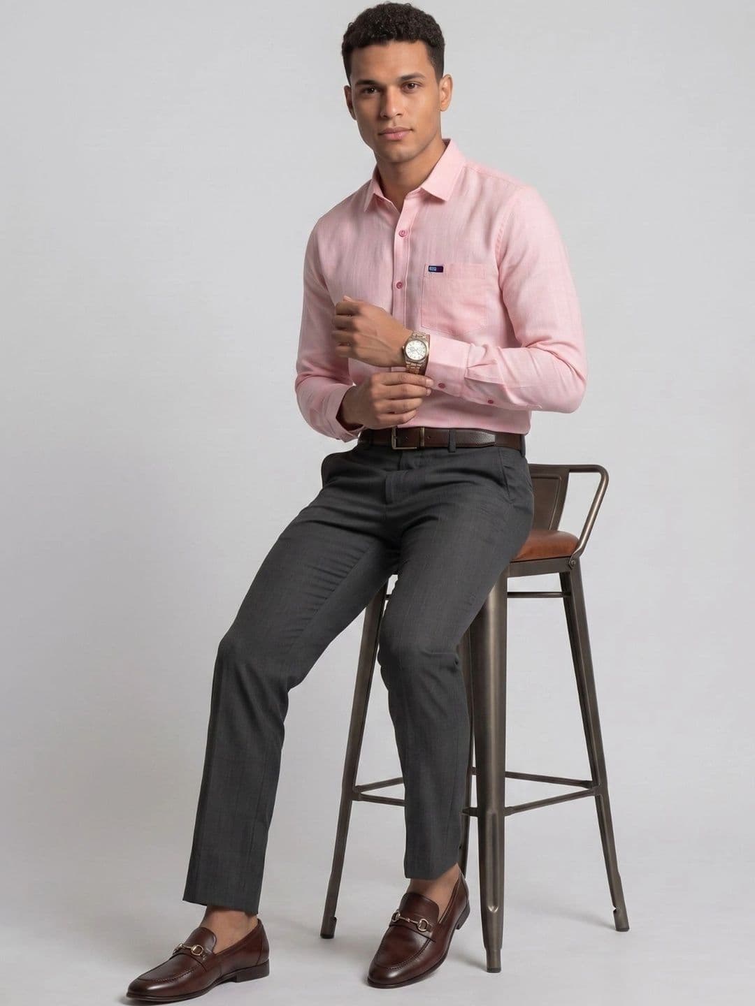 U.S. PITCHERS Men Modern Slim Fit Casual Shirt thumbnail 3
