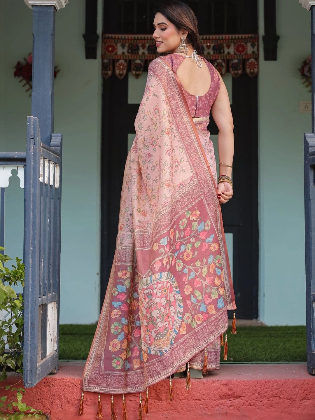 Suha Floral Art Silk Saree thumbnail 6