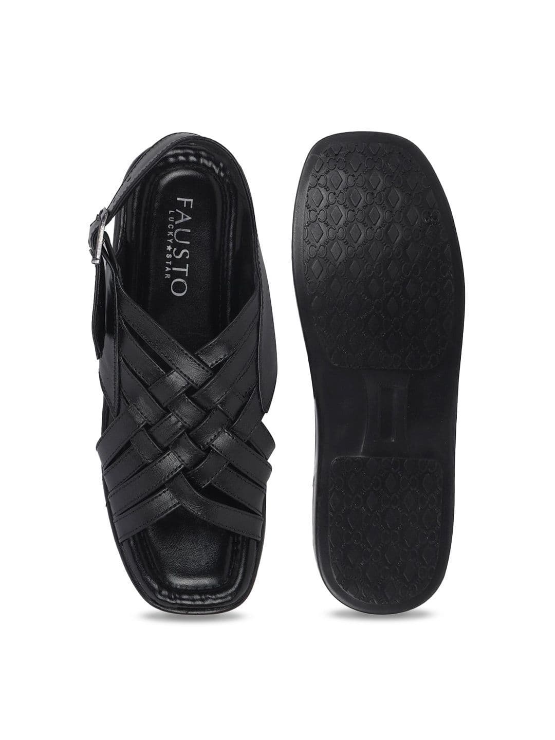 FAUSTO Men Leather Comfort Sandals thumbnail 6