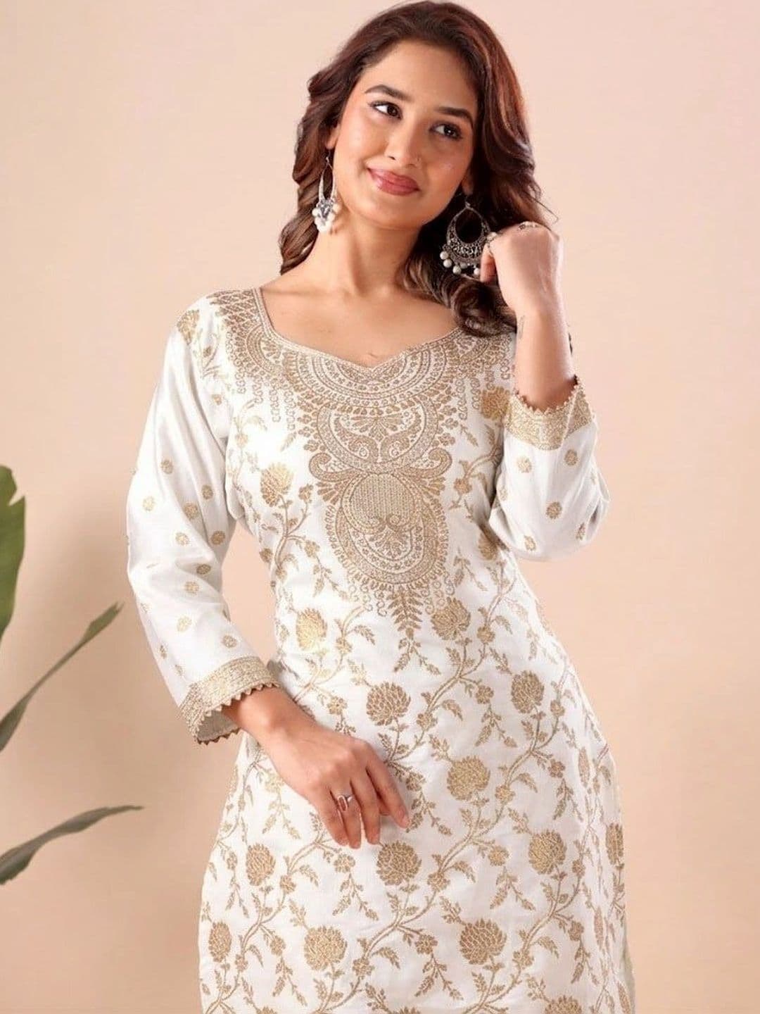 kantuba Art Silk Unstitched Dress Material thumbnail 3