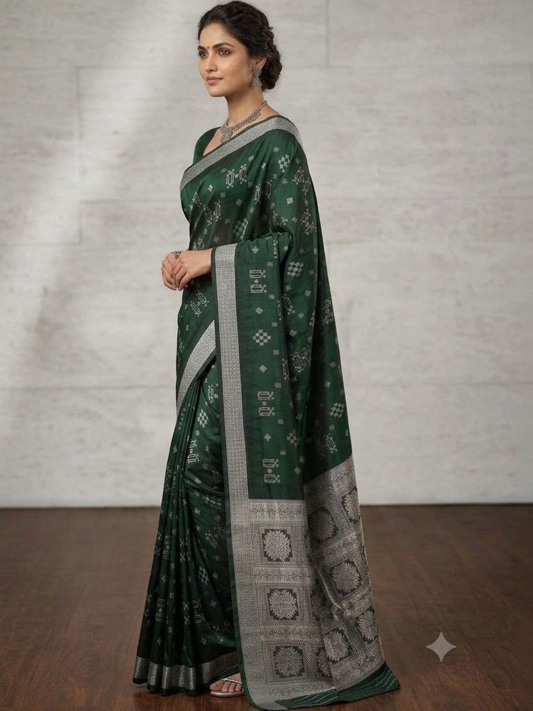 SHOPSILK Zari Art Silk Sambalpuri Saree thumbnail 4