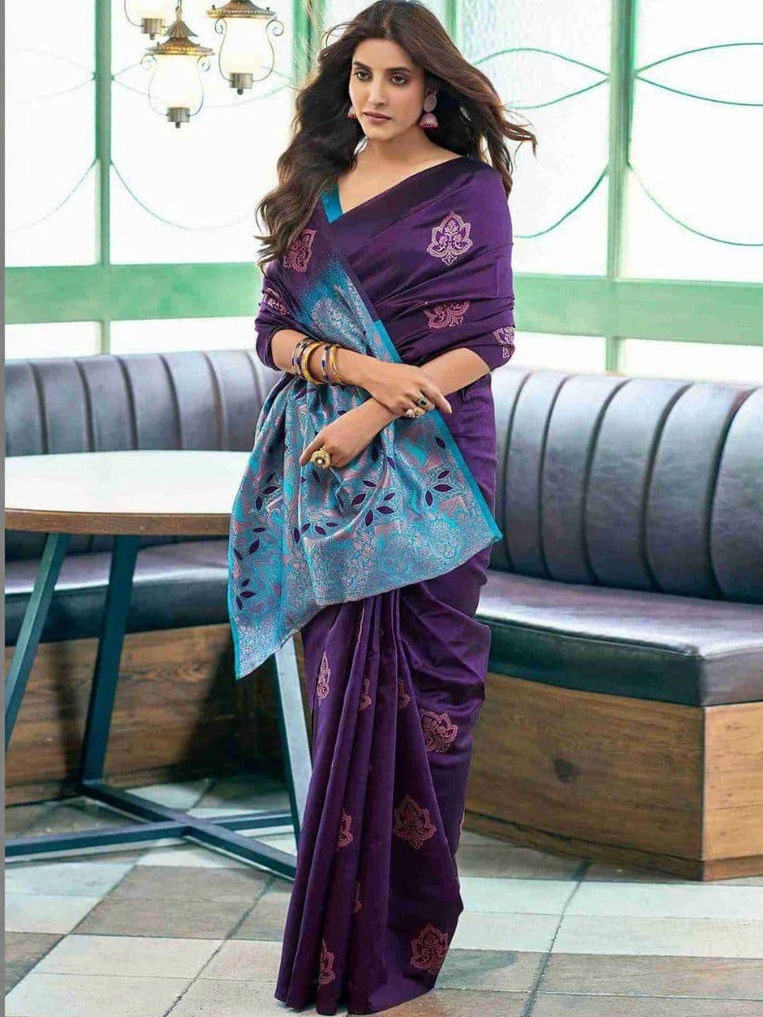 revika Woven Design Zari Art Silk Designer Kanjeevaram Saree thumbnail 4