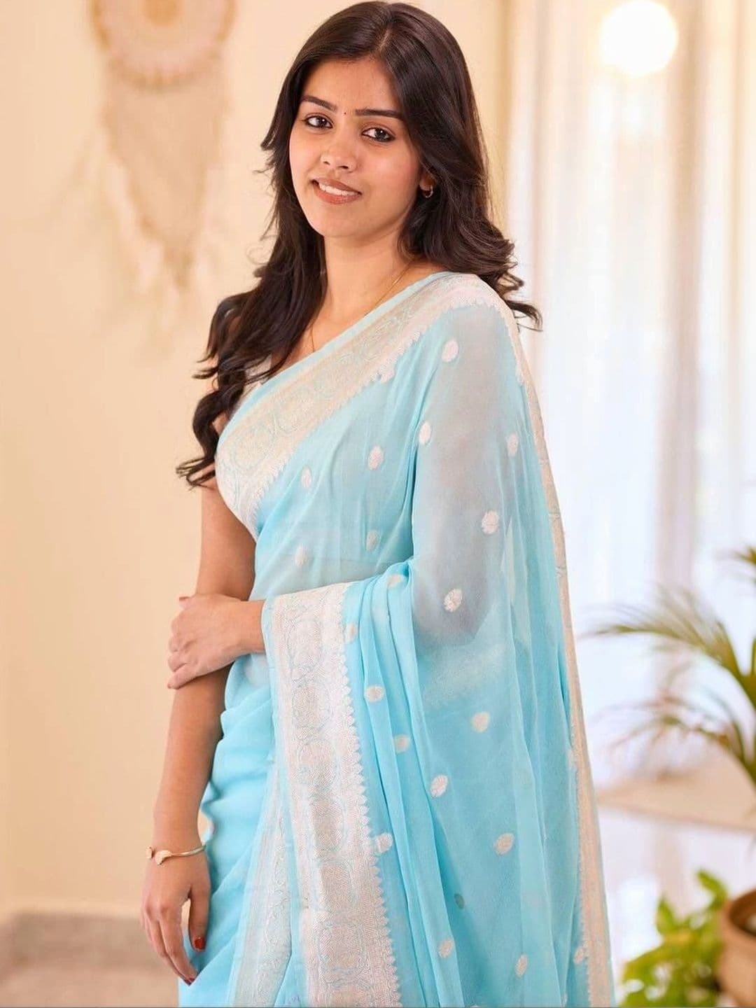 revika Woven Design Zari Art Silk Designer Kanjeevaram Saree thumbnail 4