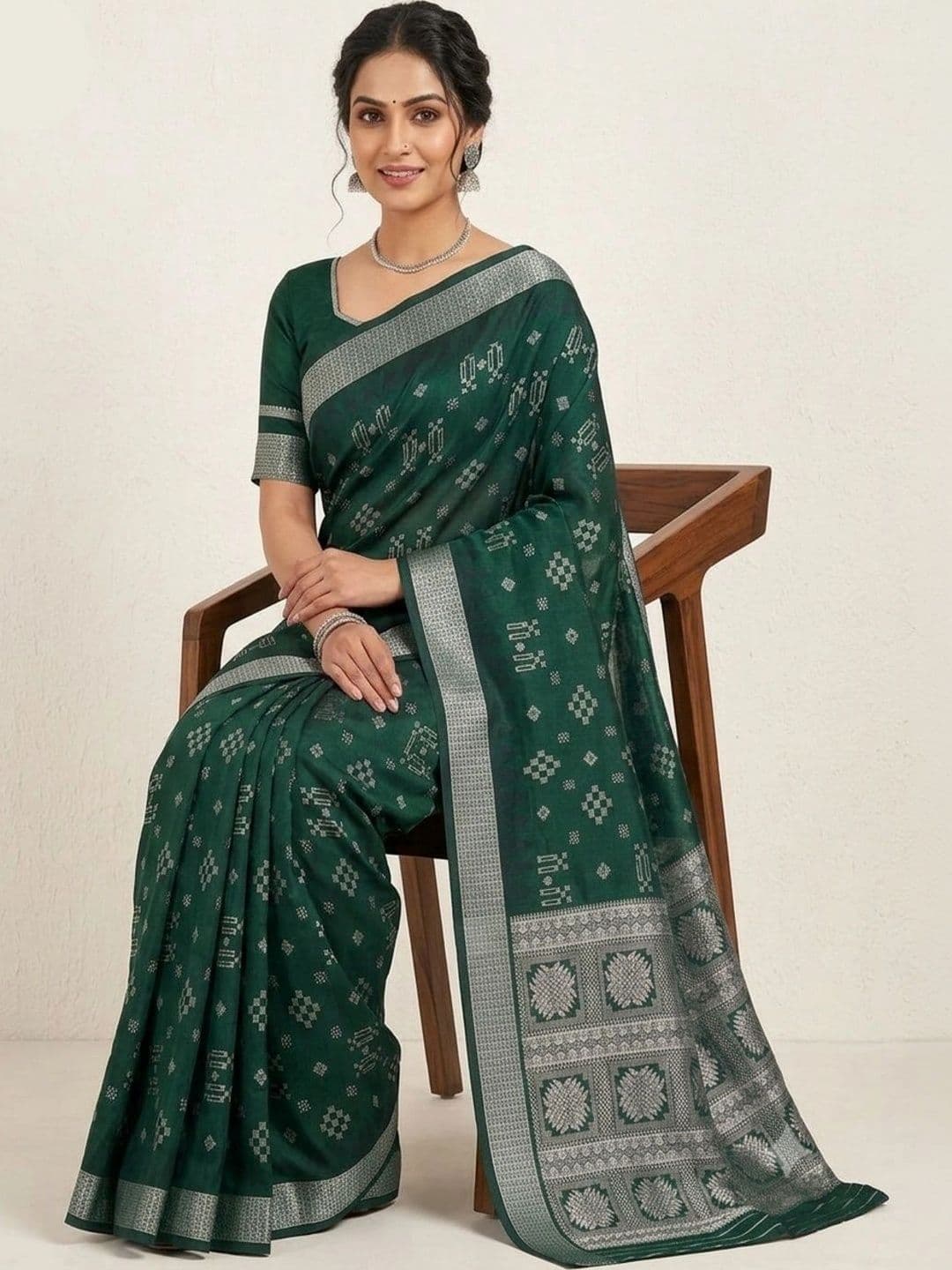 SHOPSILK Zari Art Silk Sambalpuri Saree thumbnail 3