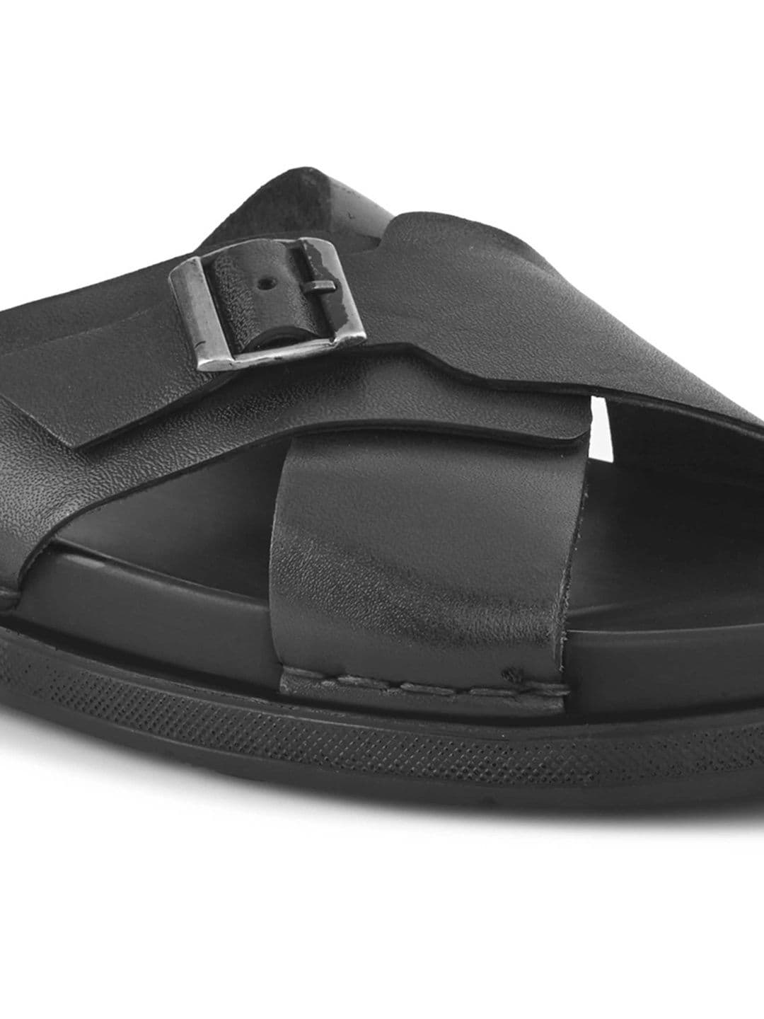 HERE&NOW Men Leather Comfort Sandals thumbnail 7
