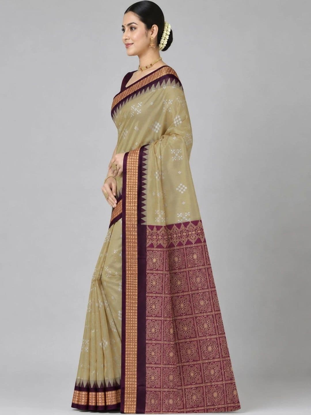 SHOPSILK Woven Design Zari Art Silk Sambalpuri Saree thumbnail 6