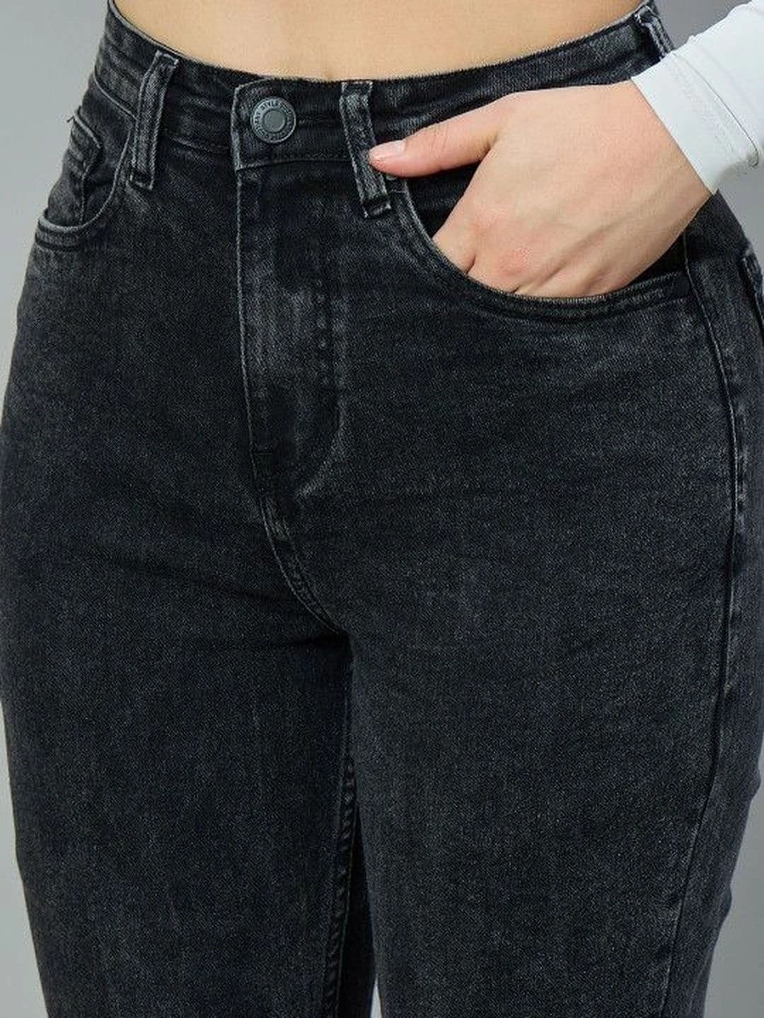 Style Quotient Women Classic Flared High-Rise Stretchable Jeans thumbnail 3
