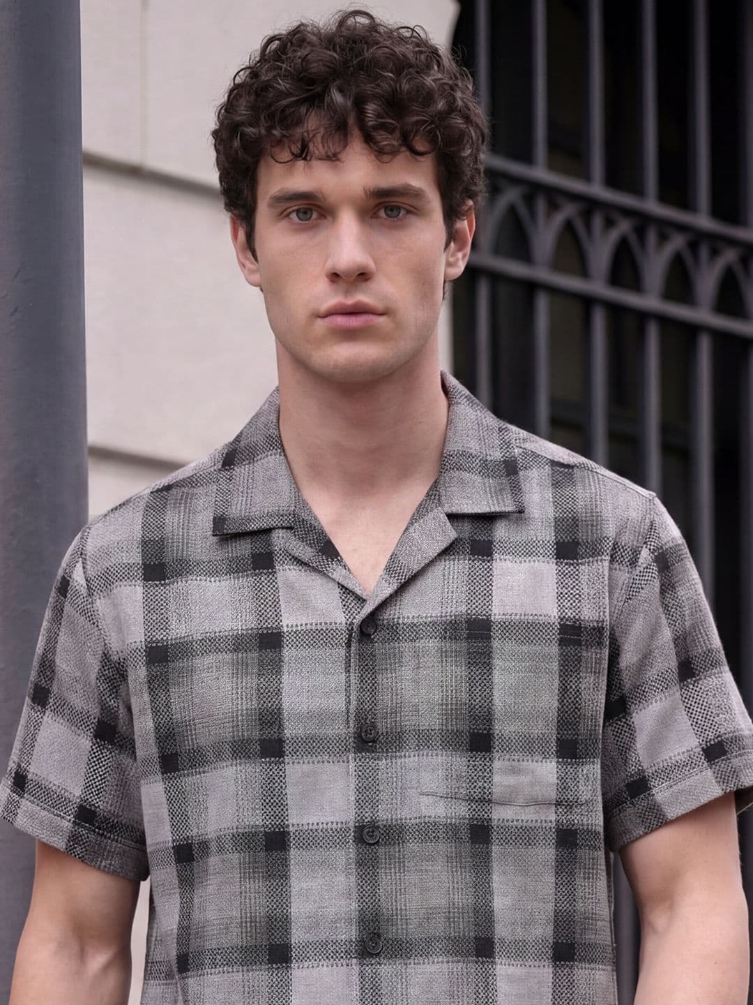 Roadster Life Co. Textured Weave Checked Shirt - view 1