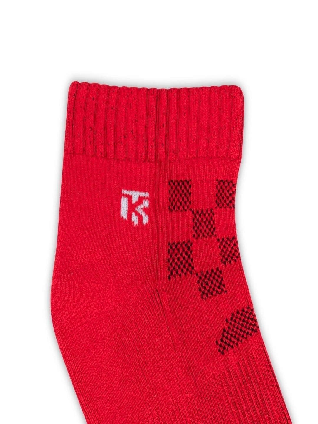 Kikitoes Men Pack of 3 Red Bamboo Ankle Length Socks thumbnail 7