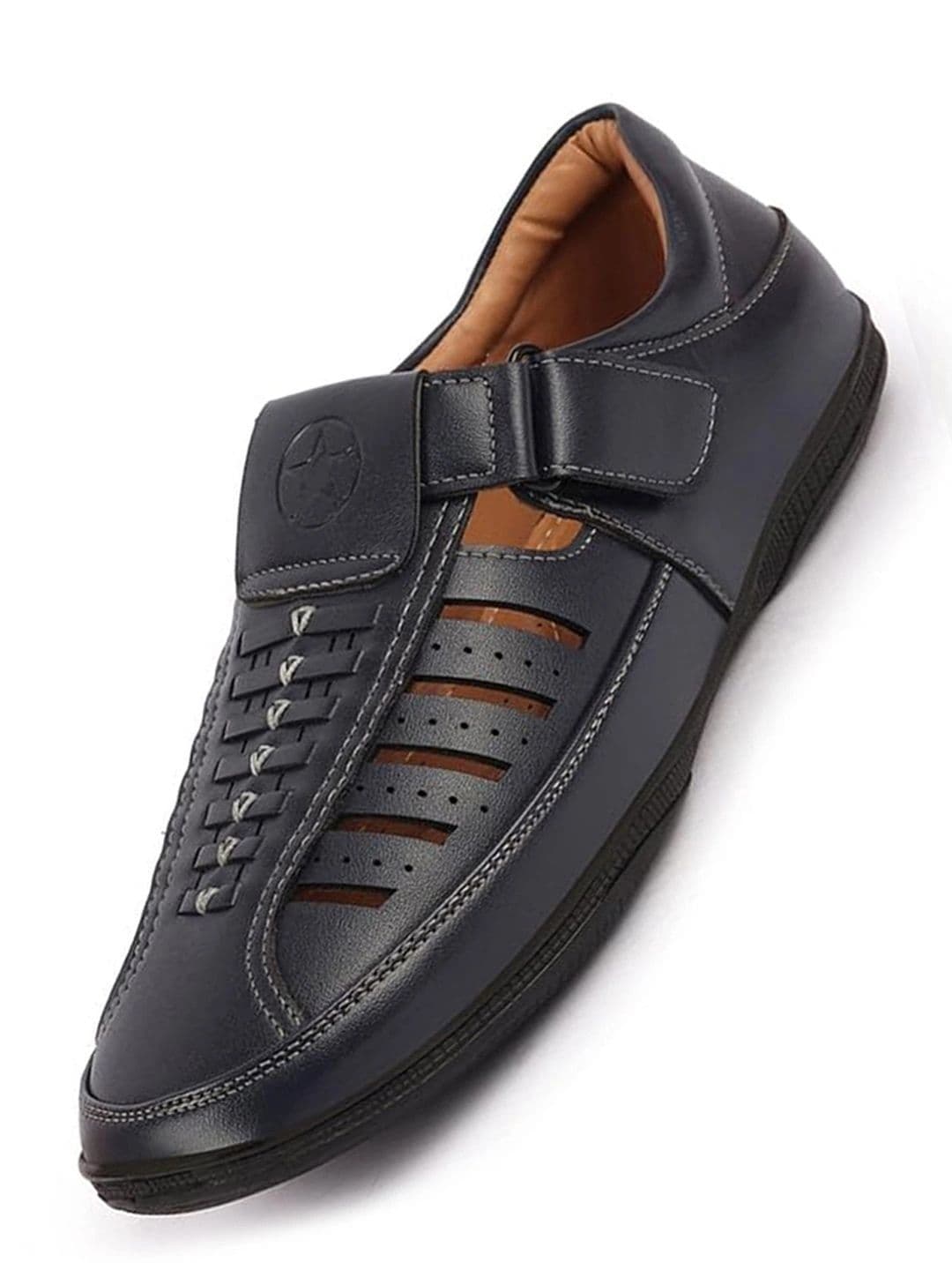 FAUSTO Men Blue PU Comfort Sandals - view 1