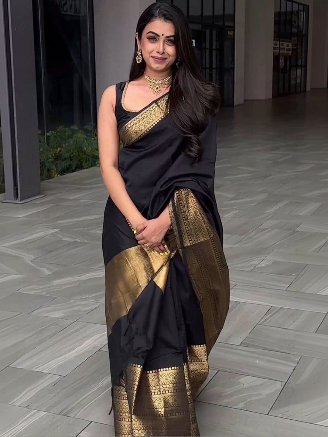 revika Woven Design Zari Art Silk Designer Kanjeevaram Saree thumbnail 6