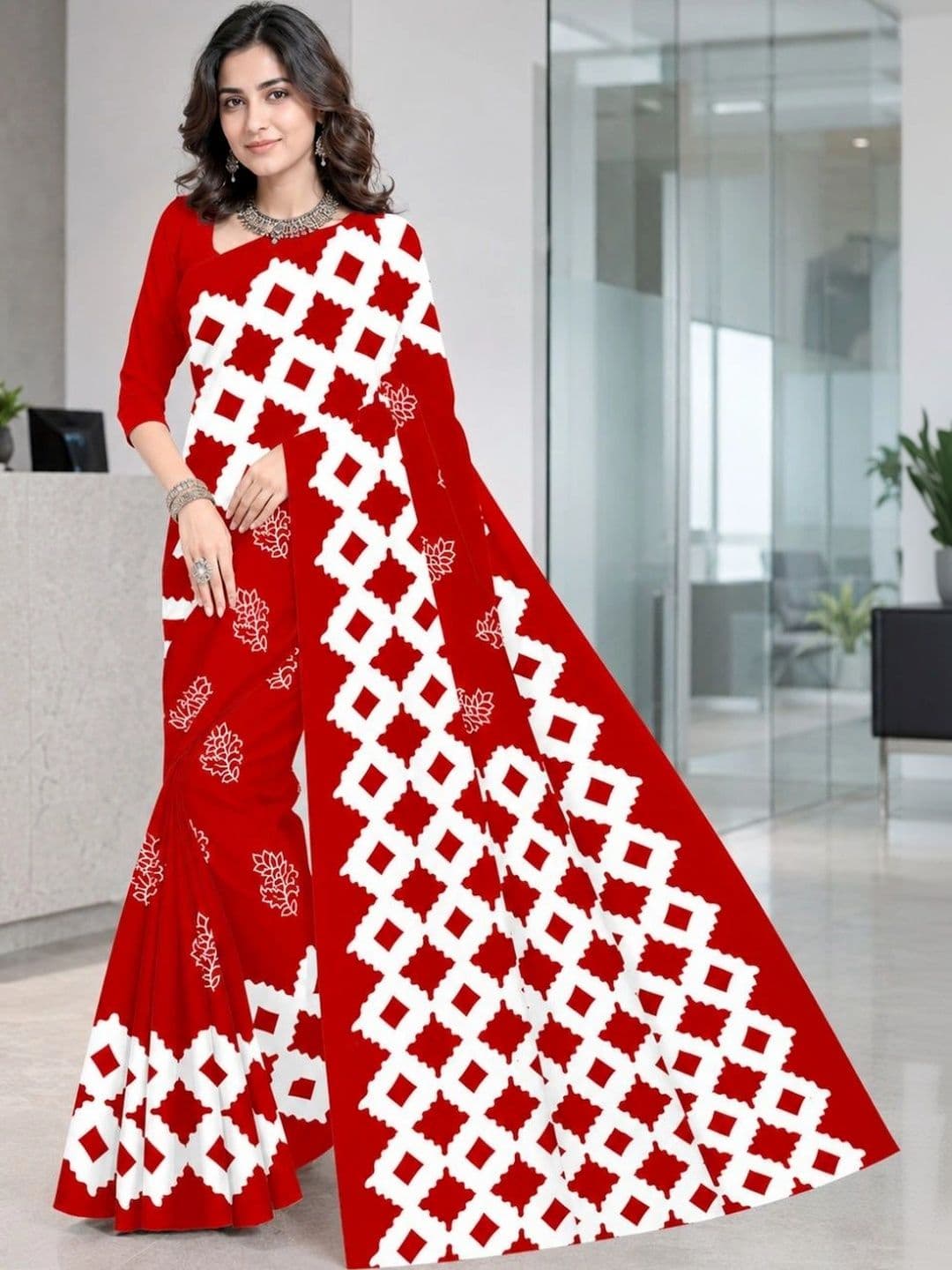 Karishma Pure Cotton Bandhani Saree thumbnail 3