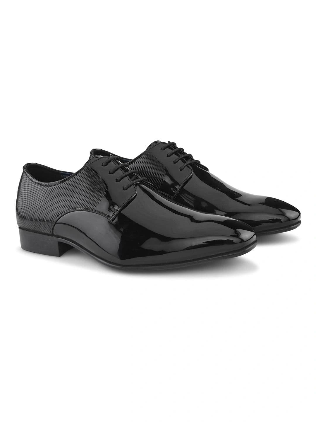 House of Pataudi Men Textured Formal Derbys thumbnail 4