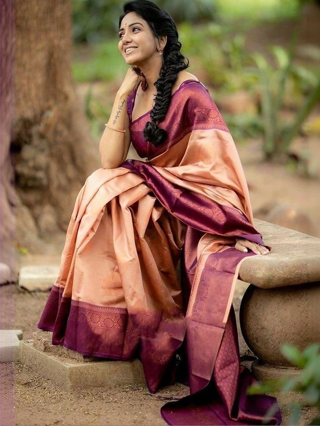 revika Woven Design Zari Art Silk Designer Kanjeevaram Saree thumbnail 3