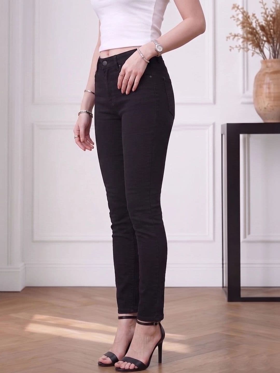 Style Quotient Women Classic Slim Fit High-Rise Stretchable Jeans thumbnail 3