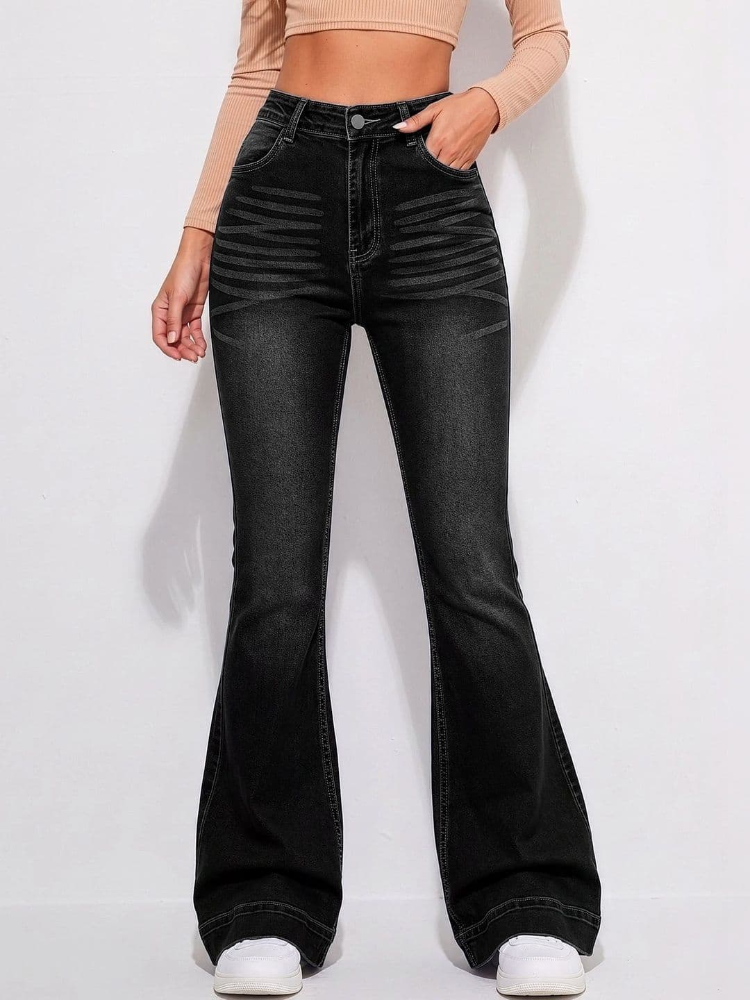 MULVARI Women Slim Fit High-Rise Light Fade Stretchable Jeans - view 1