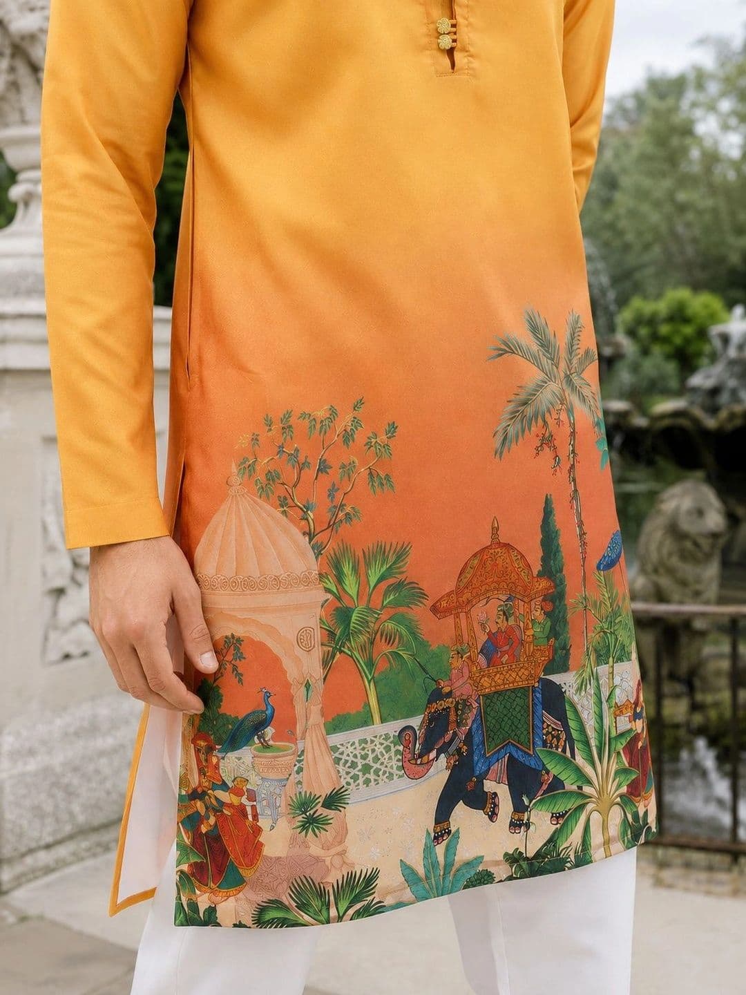 Anouk Men Ethnic Motifs Printed Kurta thumbnail 2
