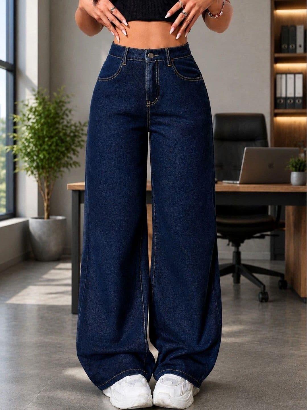 DENIMLOOK Women Regular Baggy High-Rise Jeans thumbnail 2