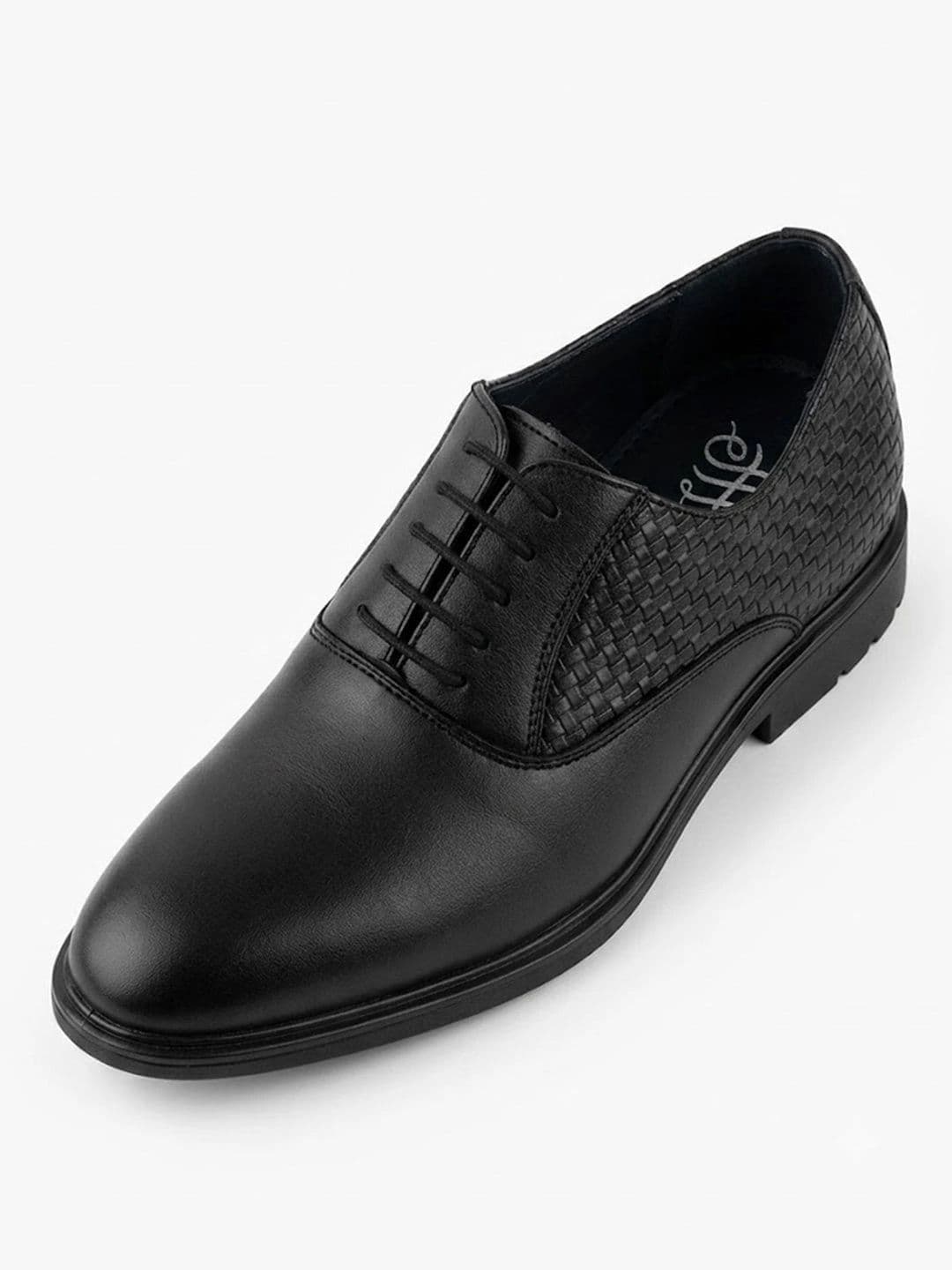 House of Pataudi Men Textured  Round Toe Lace-Ups Derbys Formal Shoes thumbnail 7