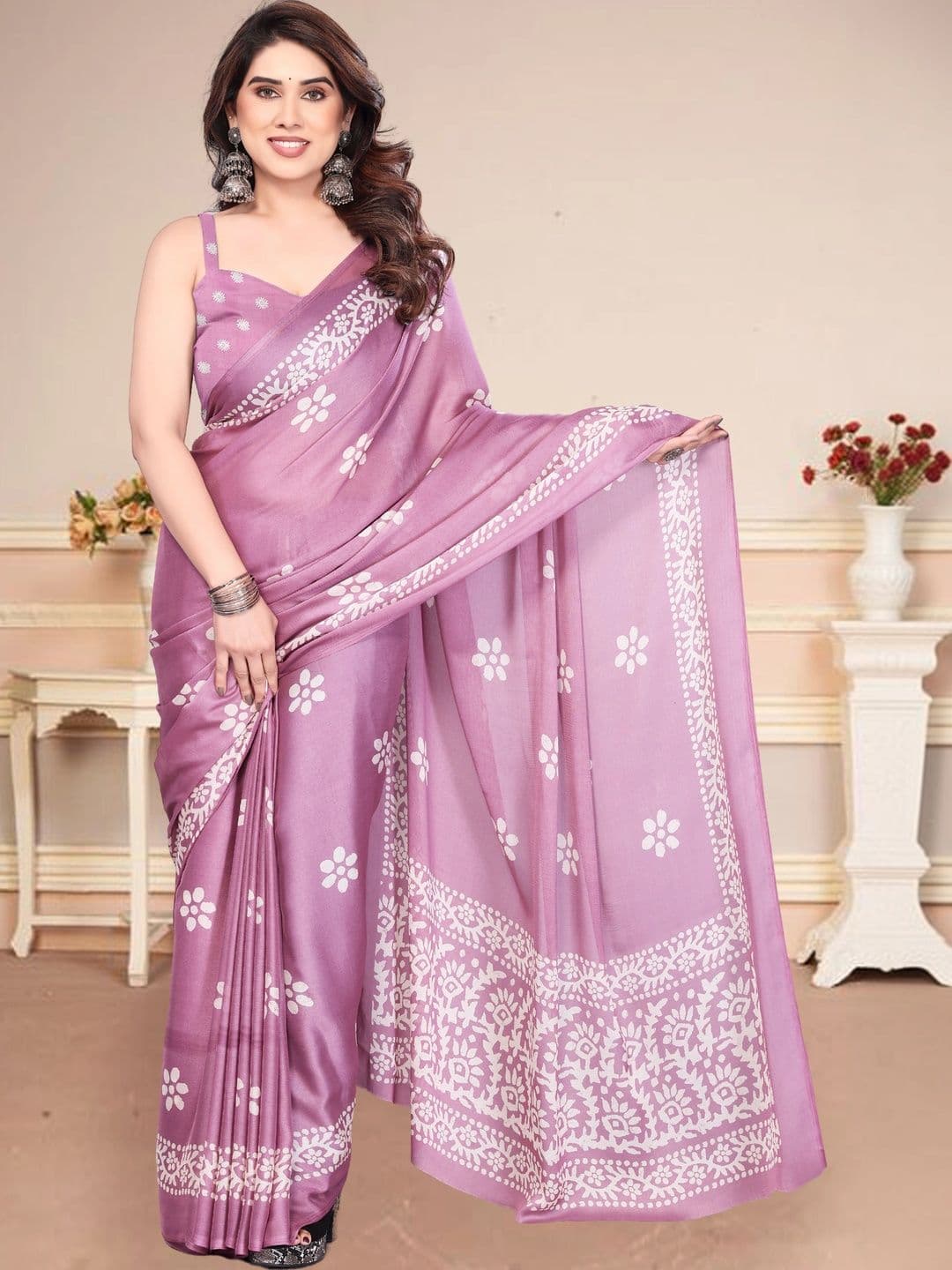 Owee Floral Pure Chiffon Designer Saree thumbnail 3