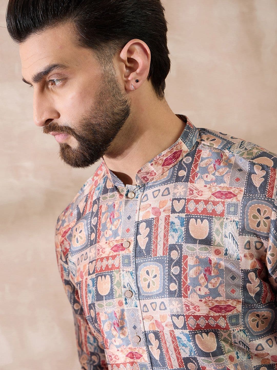 Ethnic Bay Men Ethnic Motifs Printed Summer Sheers Kurta thumbnail 6