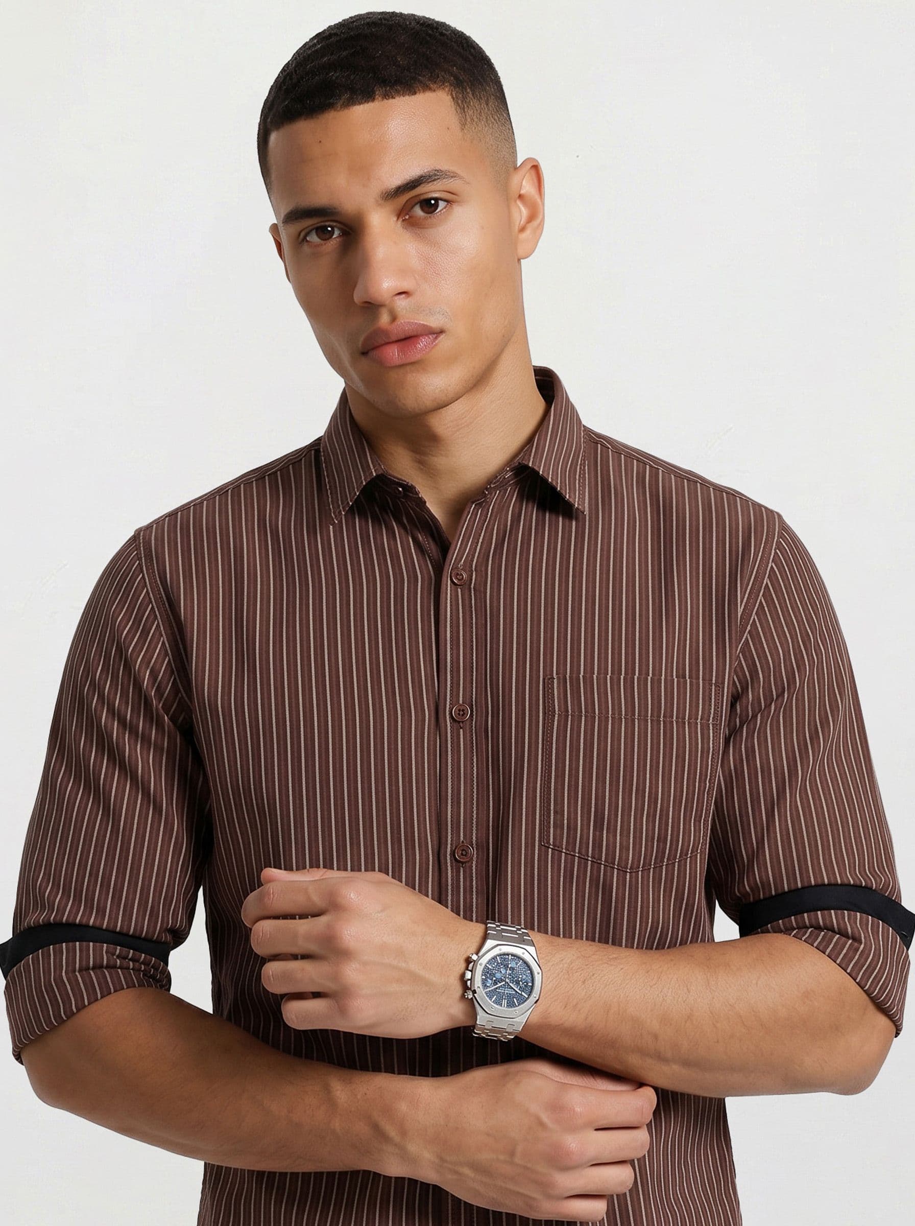 Roadster Life Co. Soft Touch Striped Casual Shirt - view 1