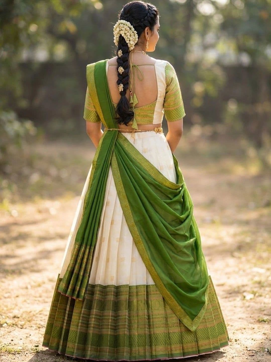 Pink Bindi Semi-Stitched Lehenga & Unstitched Blouse With Dupatta thumbnail 6