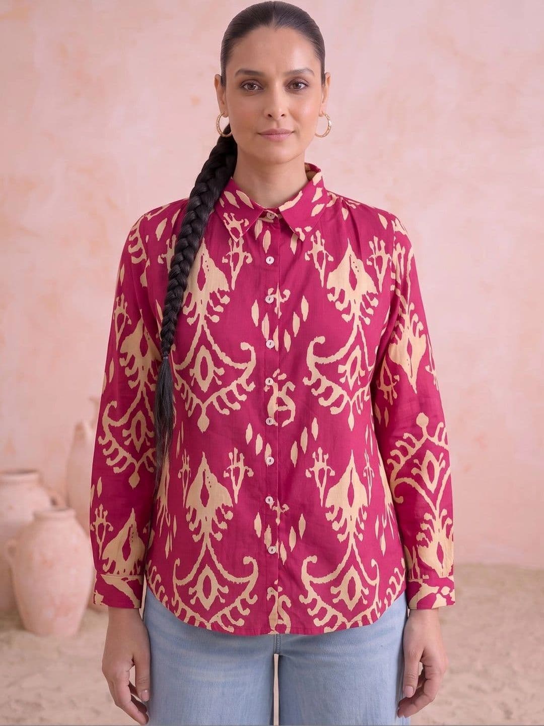 COTTON CULTURE Women Ethnic Motifs Printed Indie Prints Kurta thumbnail 2