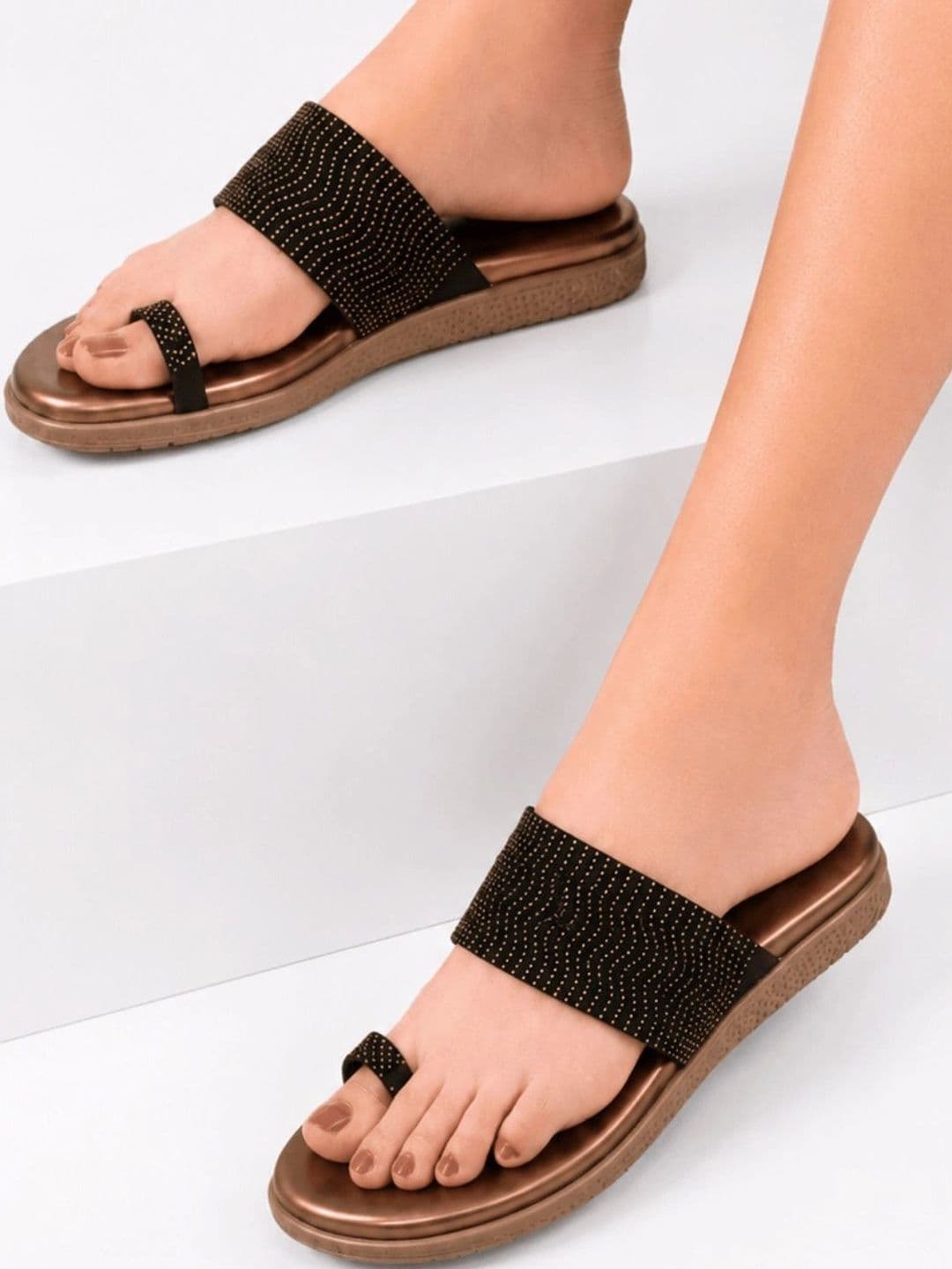 Shezone Women Embellished Open Toe Flats thumbnail 3