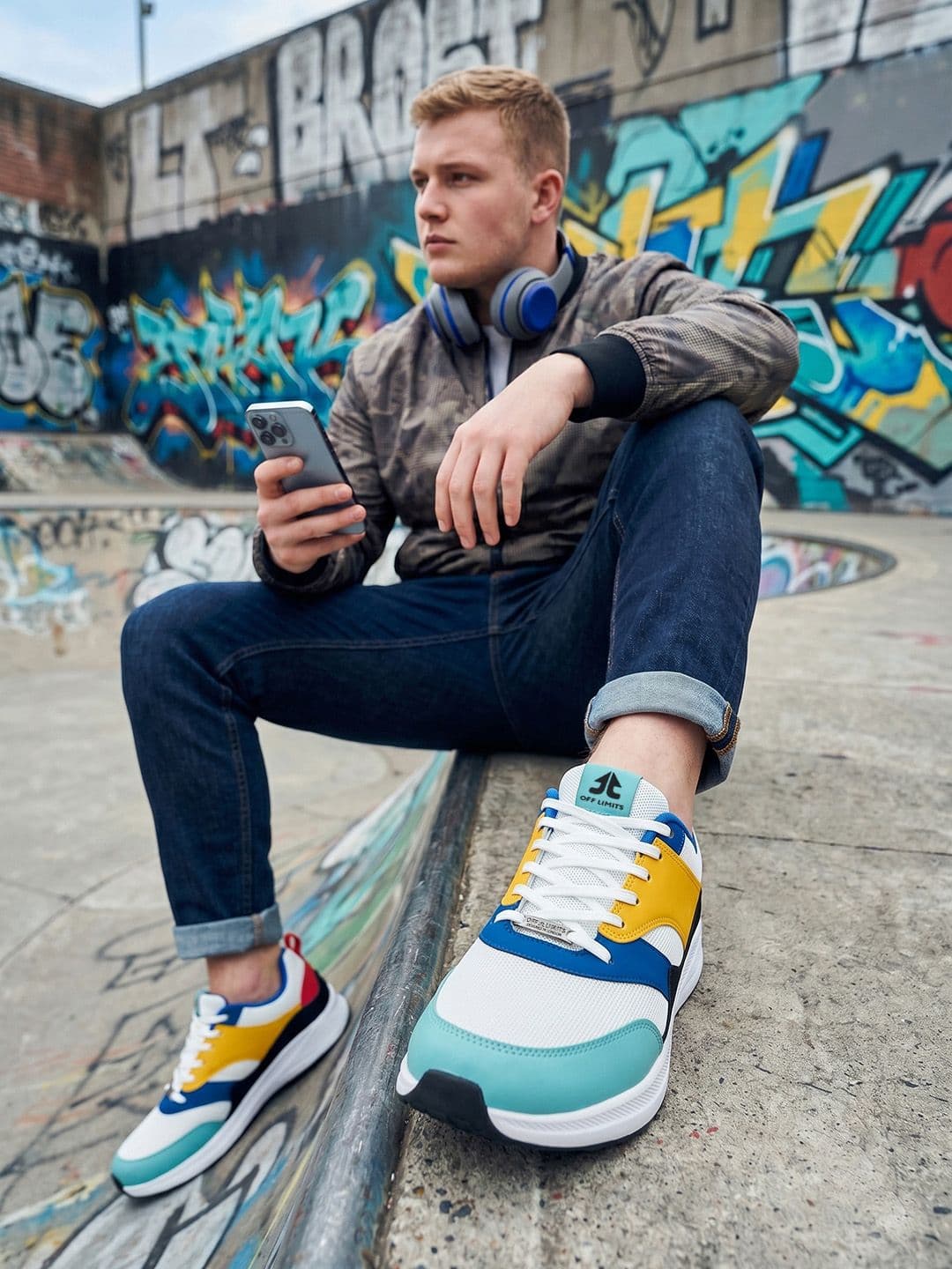OFF LIMITS Men Lace-Up Mesh Running Sports Shoes thumbnail 4