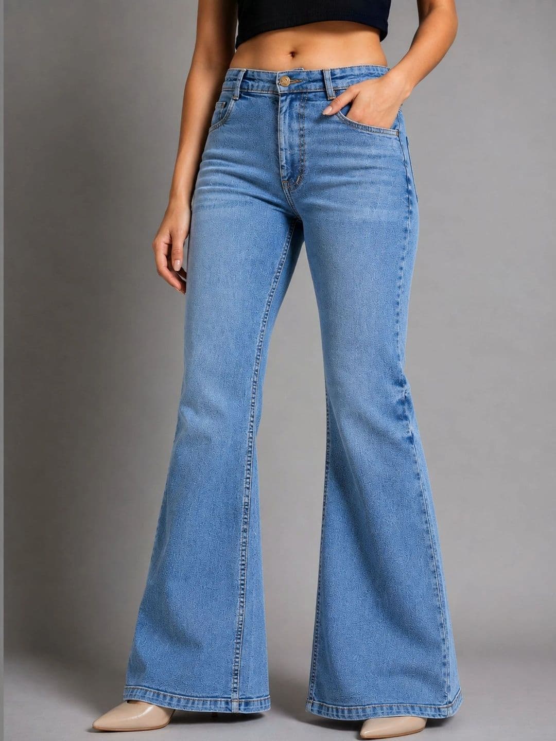 Encrypt Women Bootcut Mid-Rise Jeans - view 1
