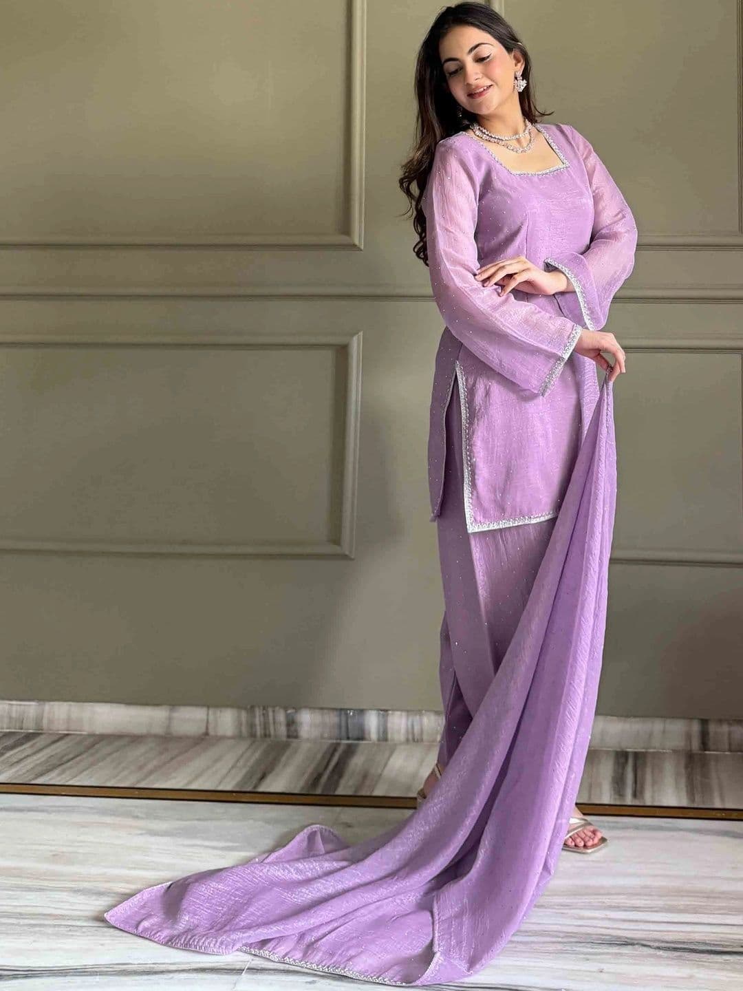 PALMIRA Women Regular Kurta with Patiala & With Dupatta thumbnail 3