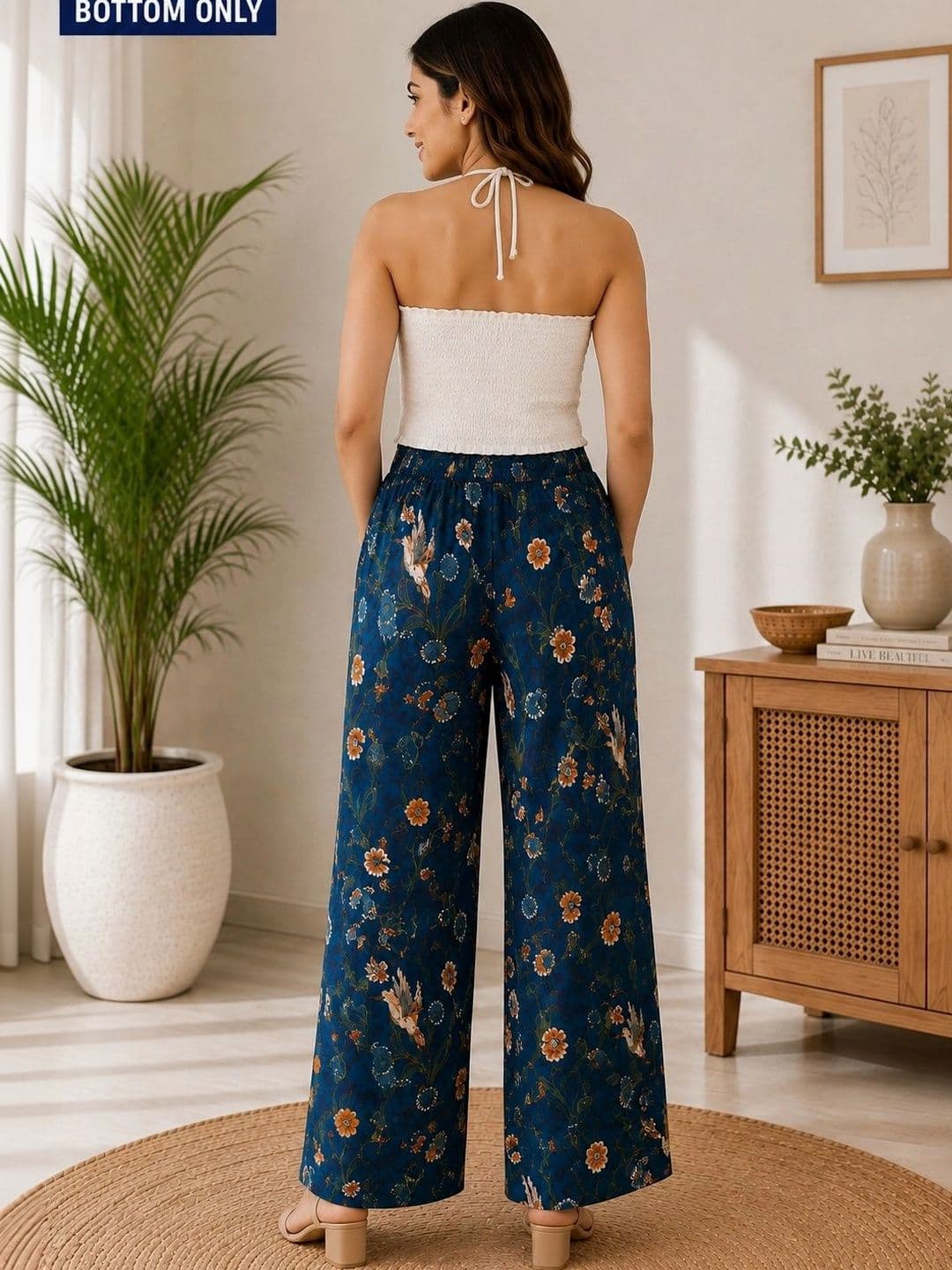 HAYA ETHNIC Women Floral Printed Ethnic Palazzos thumbnail 5