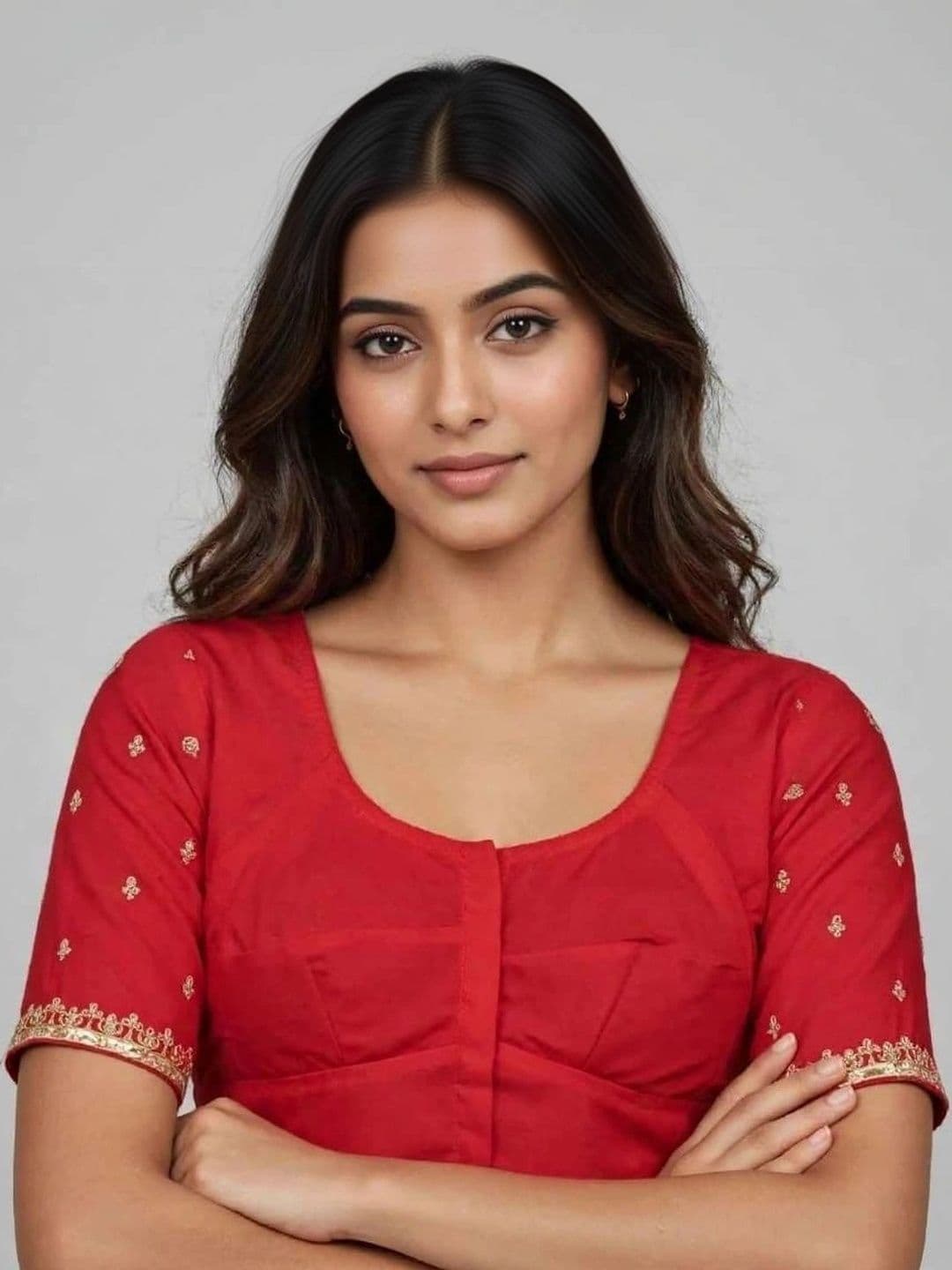 Binatex Silk Embellished Zari Saree Blouse thumbnail 6