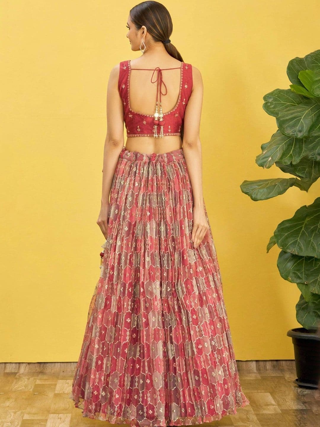 Zeel Clothing Embroidered Semi-Stitched Lehenga & Unstitched Blouse With Dupatta thumbnail 6