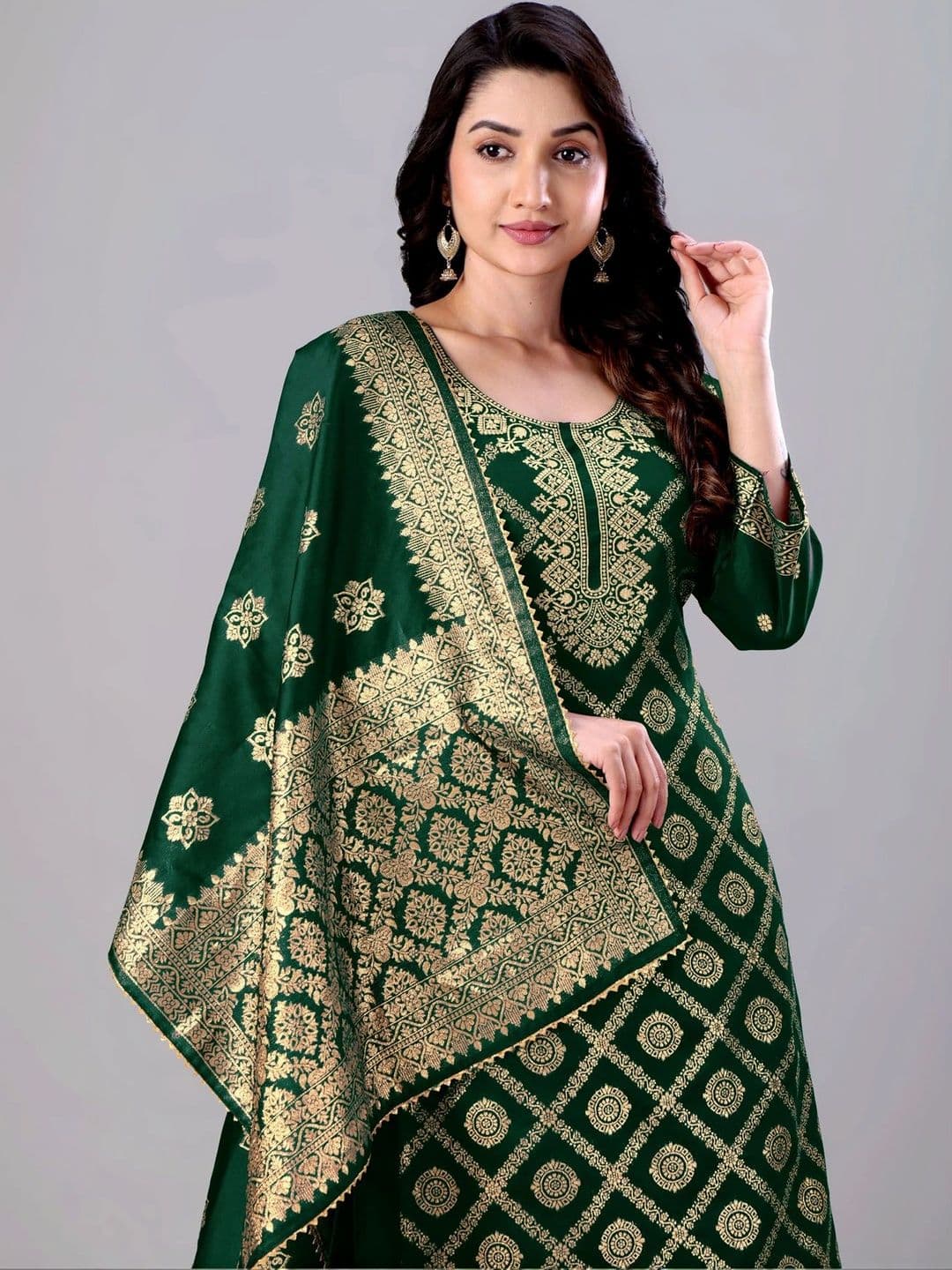 kantuba Women Unstitched Dress Art Silk  Material thumbnail 6