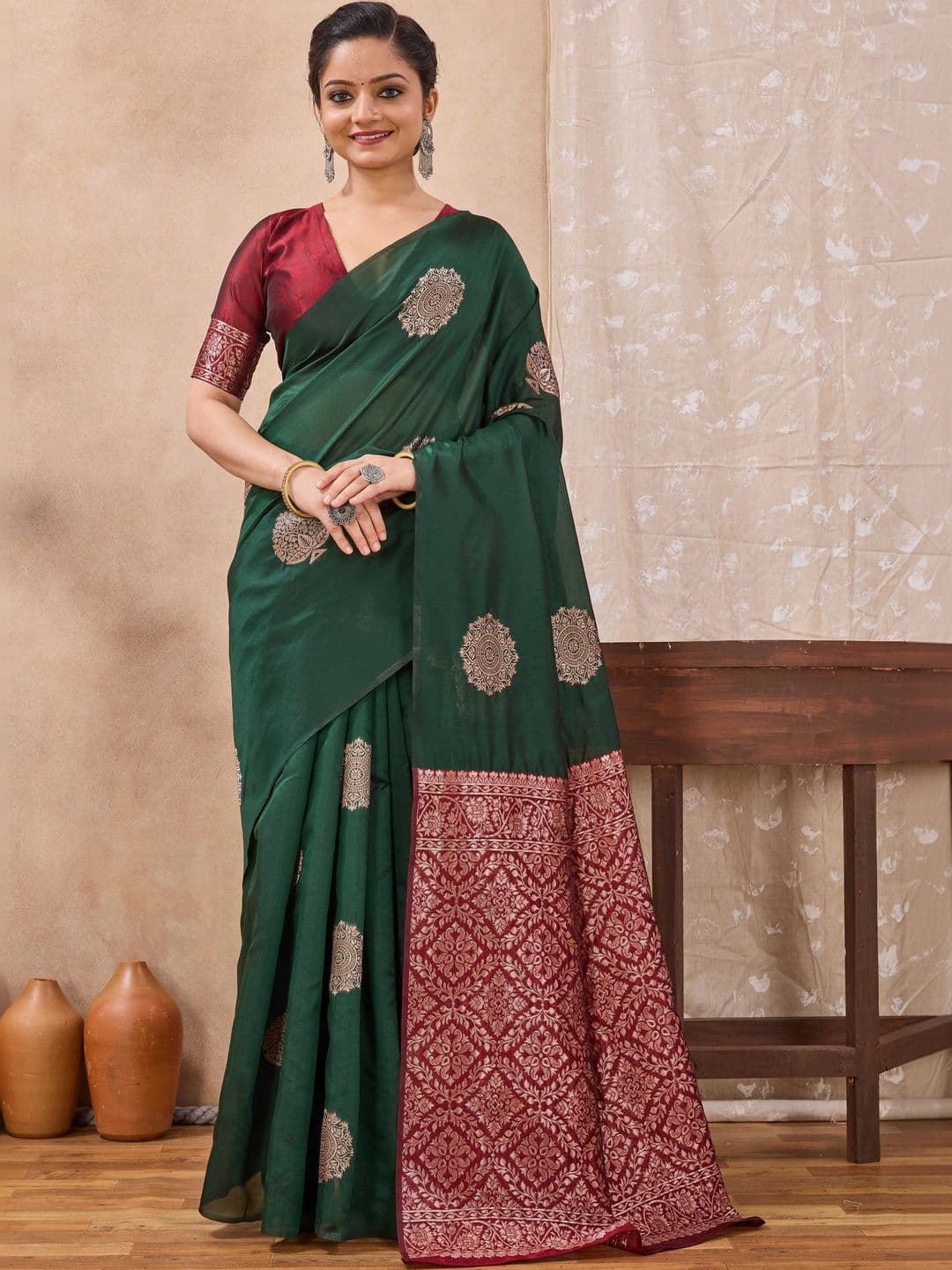 Moda Rapido Woven Design Zari Art Silk Saree - view 1