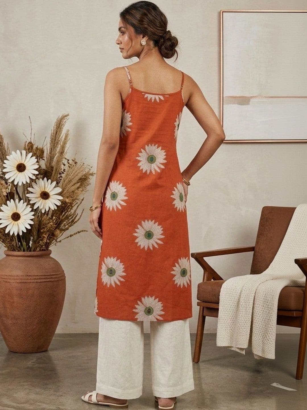 Buneya Floral Printed Pure Cotton Ethnic Straight Kurtas thumbnail 3