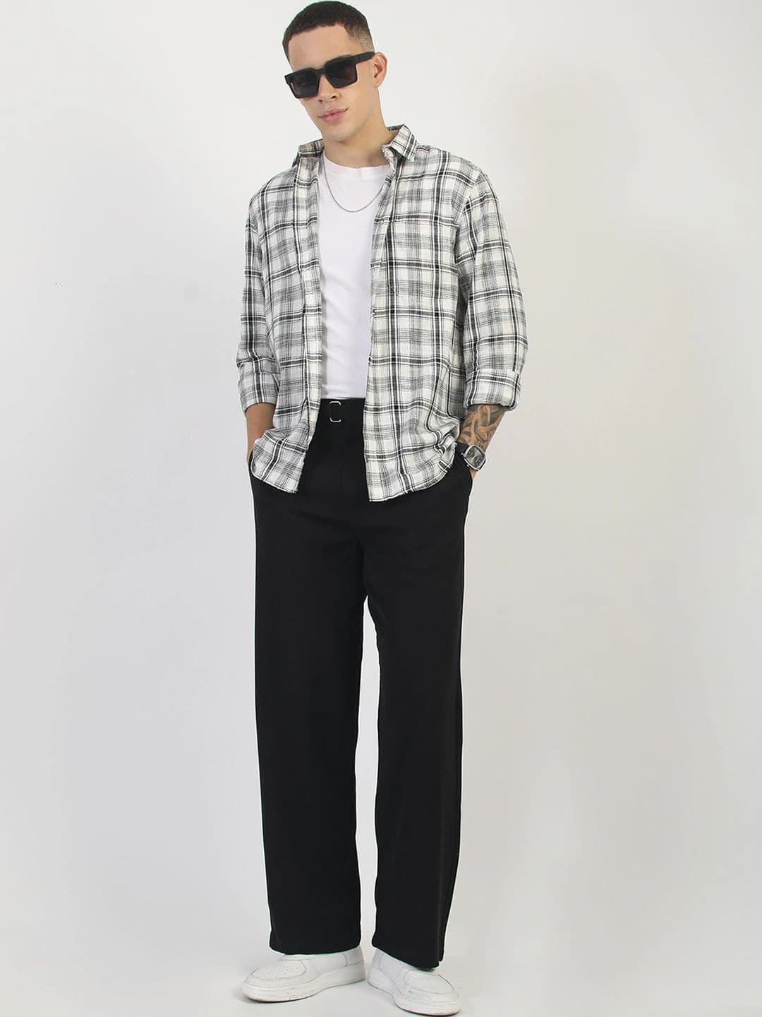 Maniac Men Comfort Checked Casual Shirt thumbnail 3