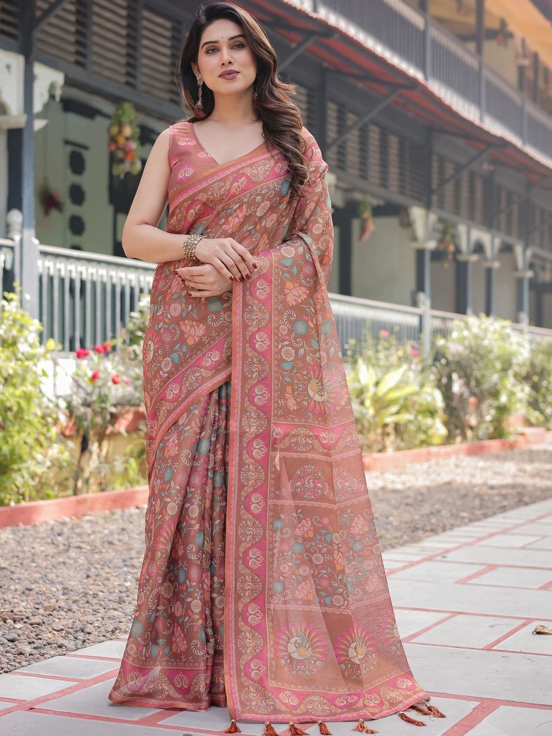 Suha Paisley Art Silk Saree thumbnail 6