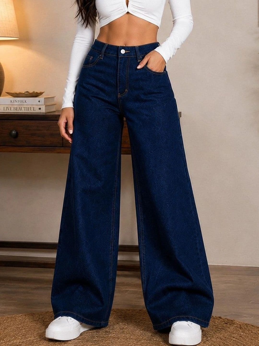 DENIMLOOK Women Flared High-Rise Jeans - view 1