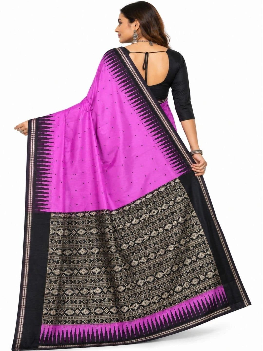 SHOPSILK Woven Design Zari Art Silk Sambalpuri Saree thumbnail 4