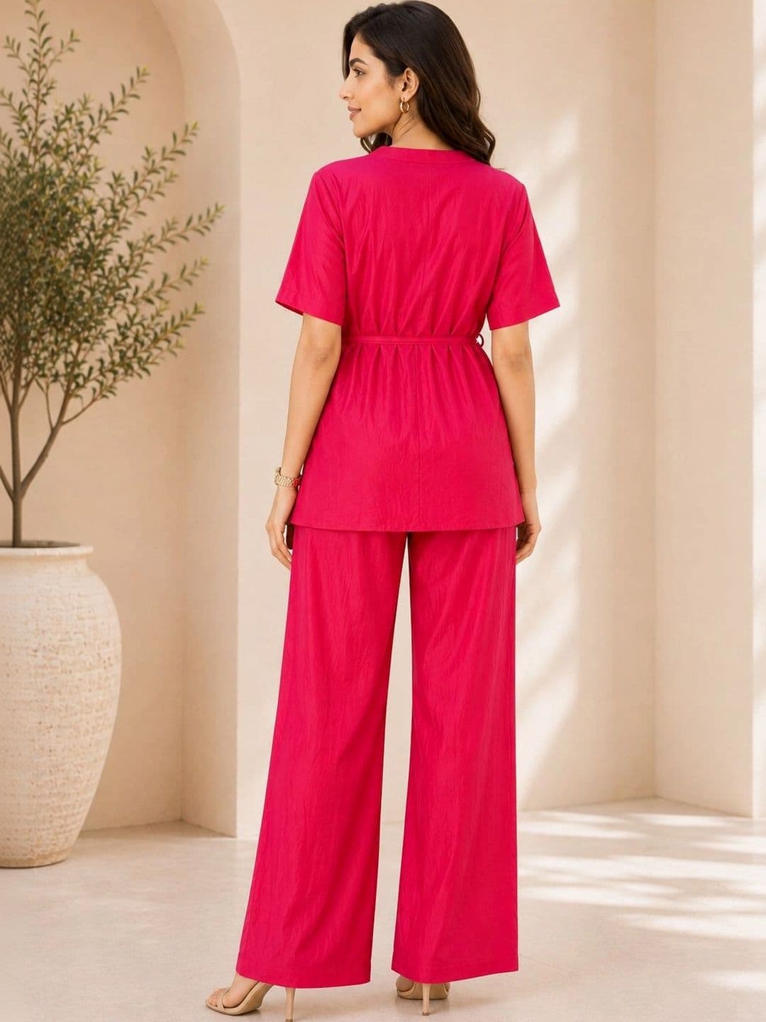 RAJGRANTH Women Regular Kurta with Palazzos thumbnail 6
