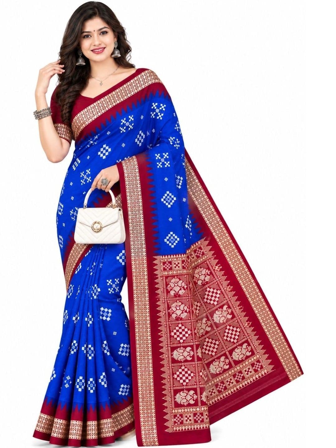SHOPSILK Woven Design Zari Art Silk Sambalpuri Saree - view 1