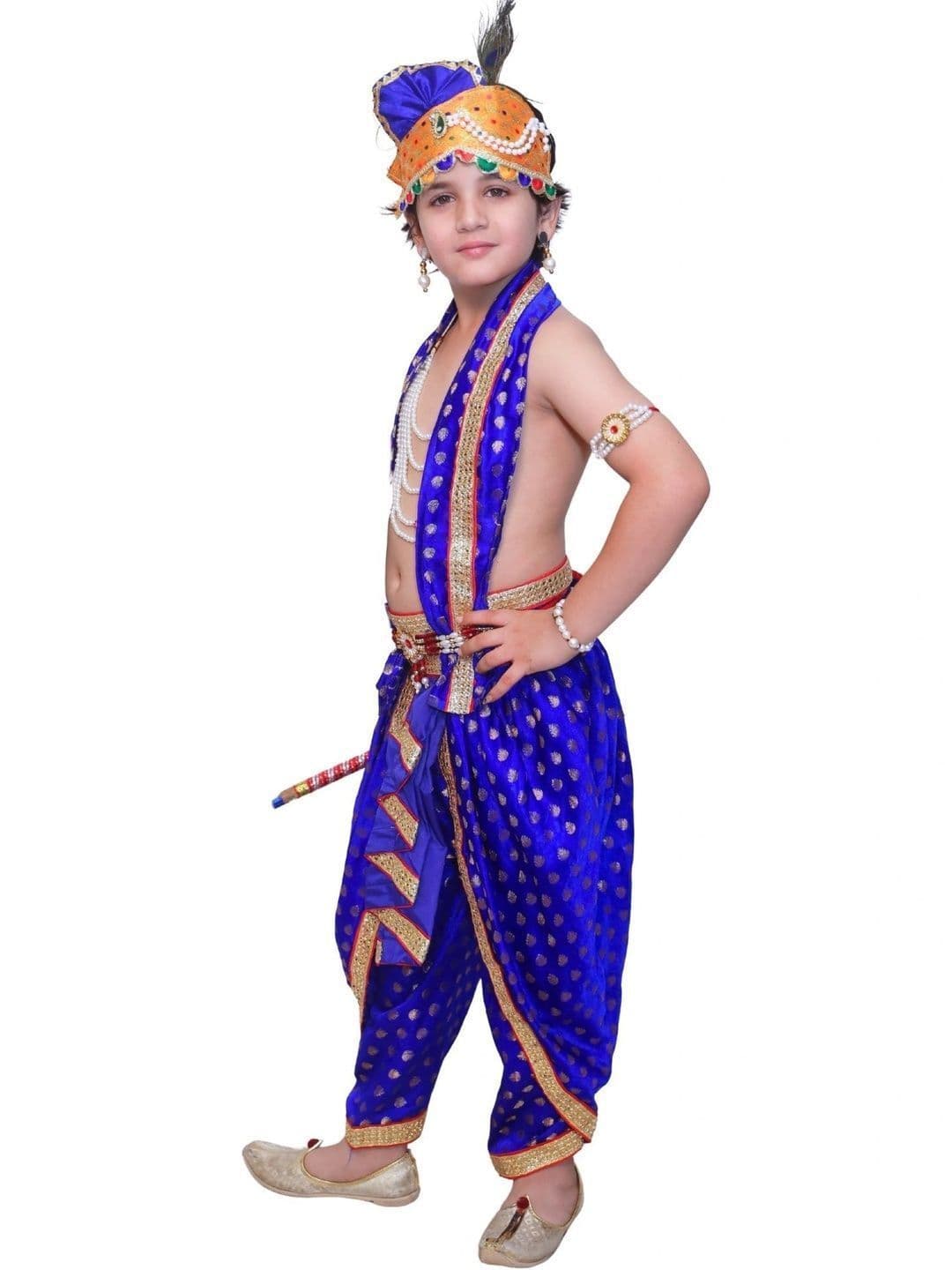 Kaku Fancy dresses Unisex Kids Embellished Top with Dhoti Pants thumbnail 4