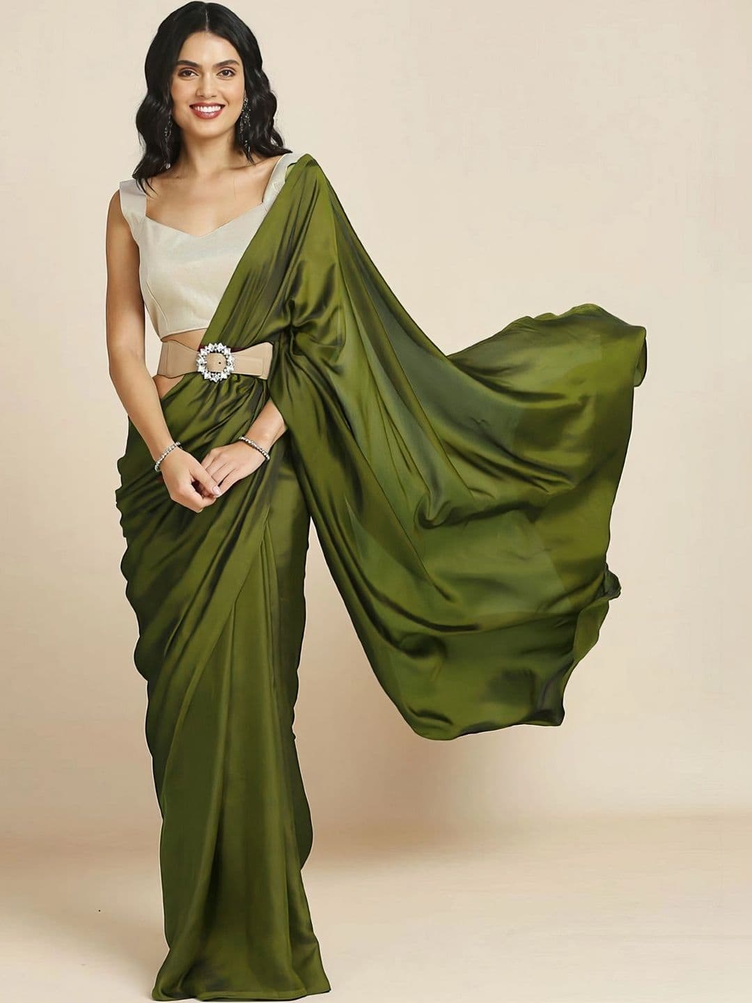 Durga Enterprises Colourblocked Saree - view 1