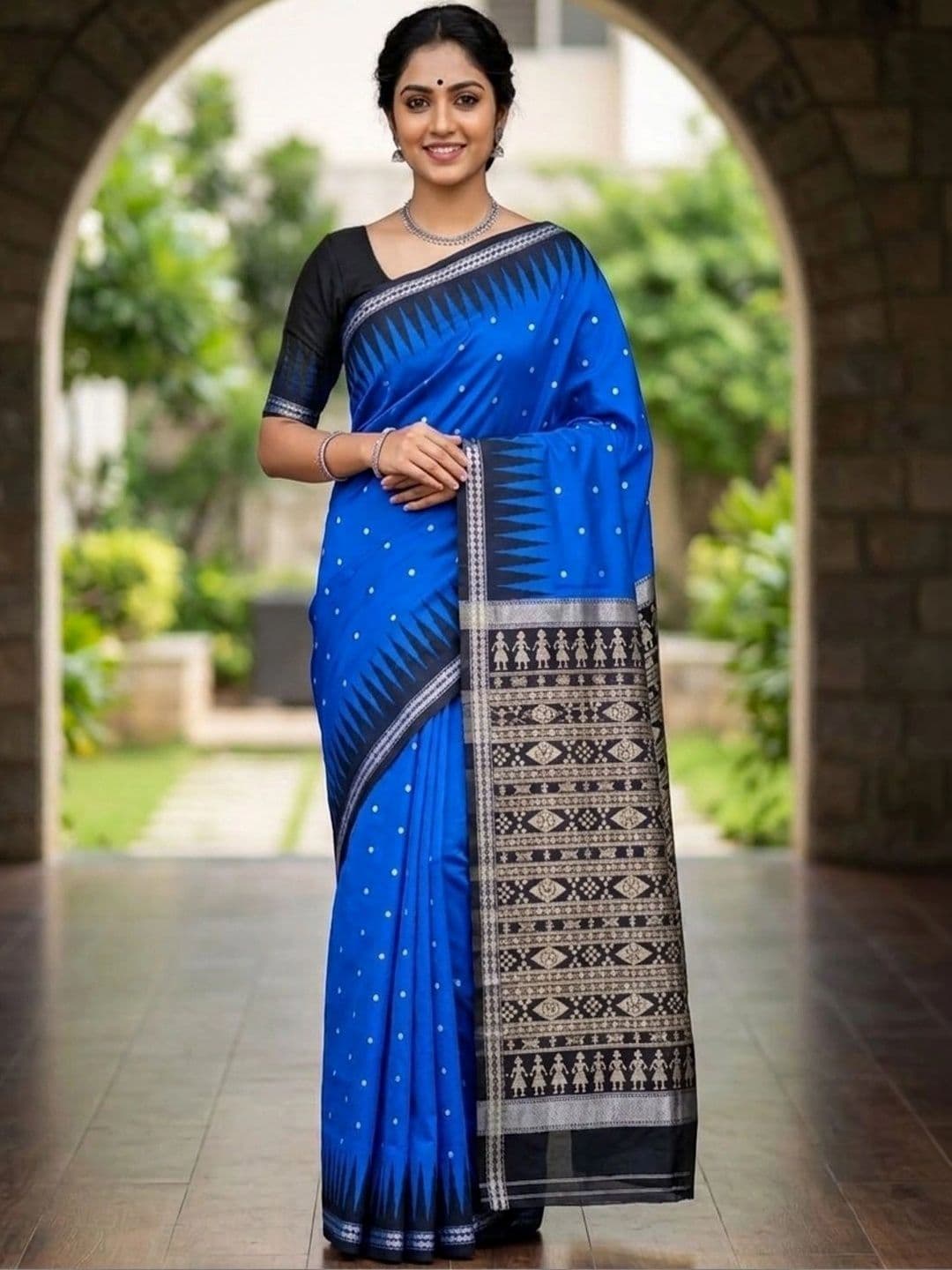 SHOPSILK Woven Design Zari Art Silk Sambalpuri Saree thumbnail 3