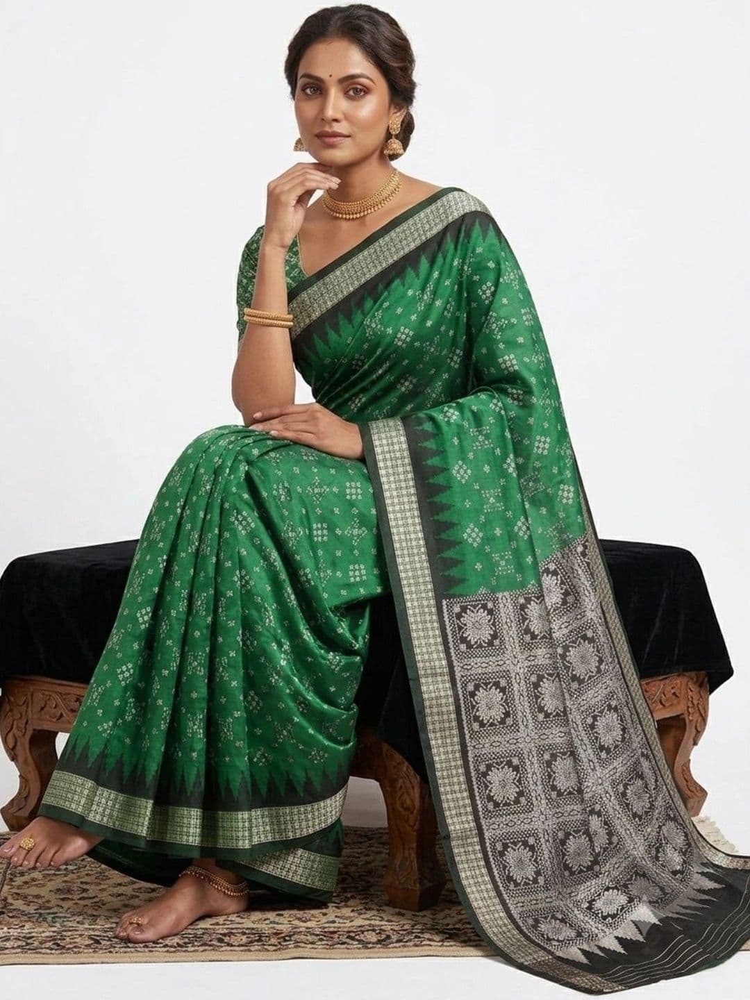 SHOPSILK Art Silk Sambalpuri Saree thumbnail 4