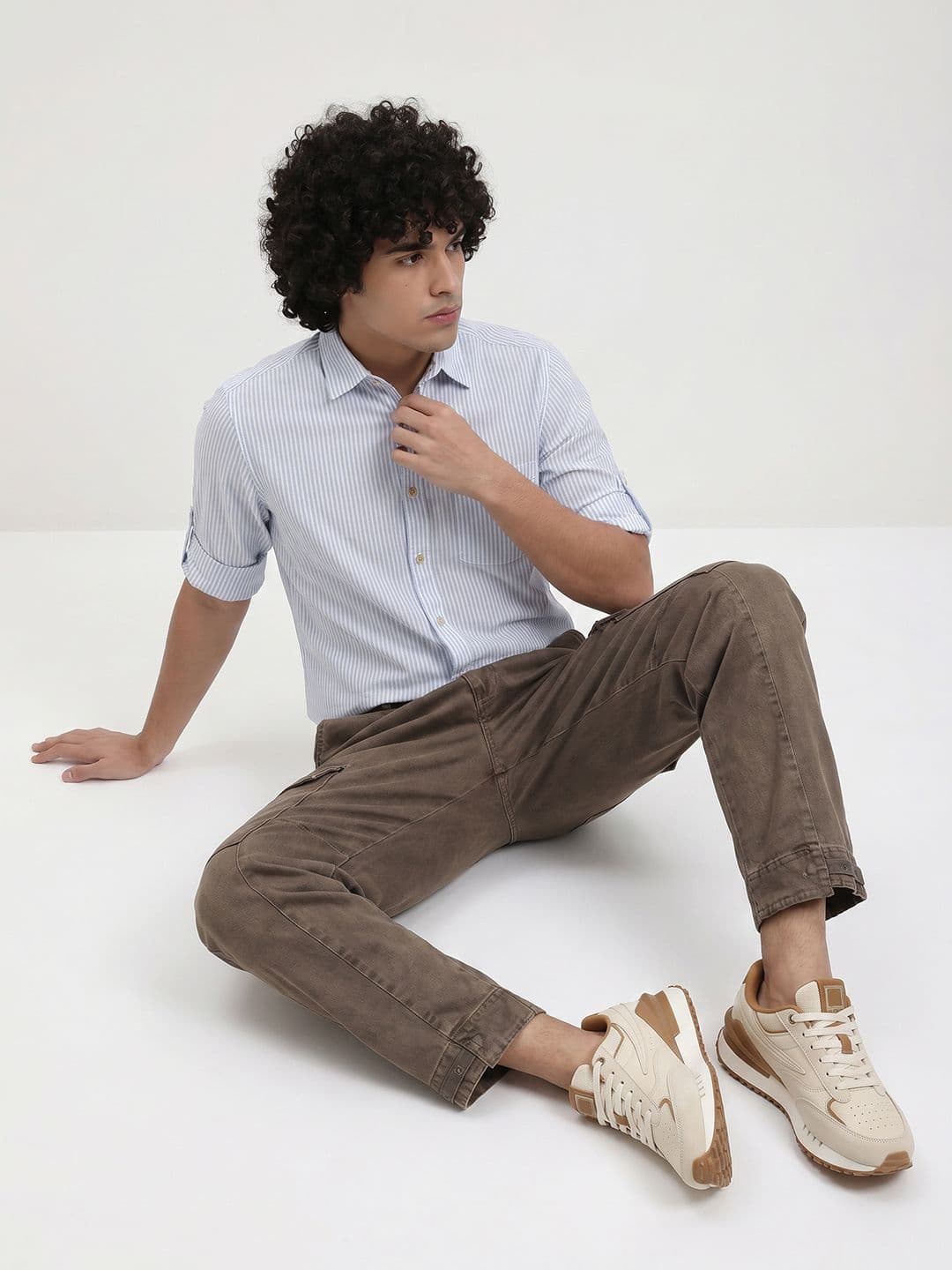 Roadster Life Co. Soft Touch Striped Casual Shirt thumbnail 6