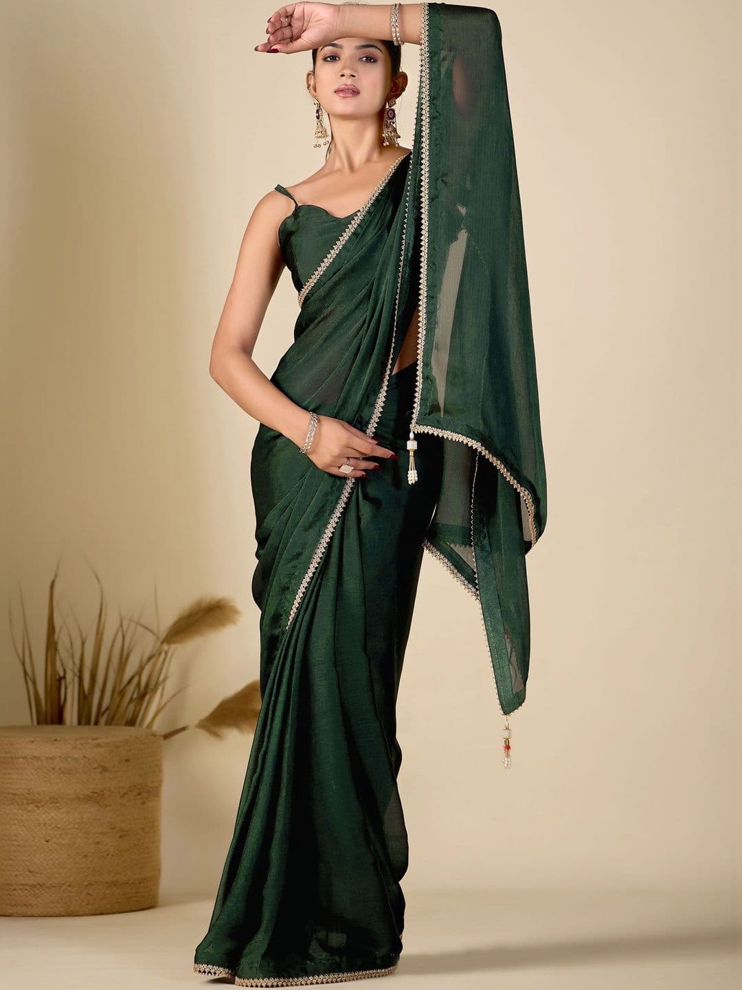house of kk Satin Saree for Women - view 1